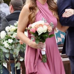 LuLus Tricks of the Trade Rusty Rose Maxi Dress